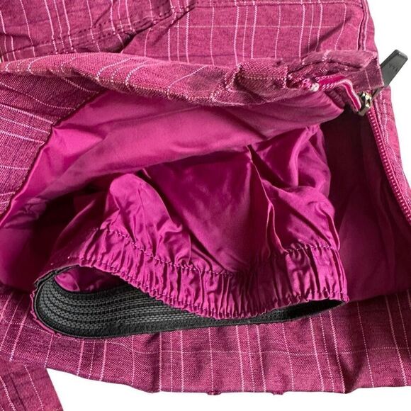 Lands’ End Snow Ski Pants Girls Plaid size 8 Dark Pink - Picture 5 of 7